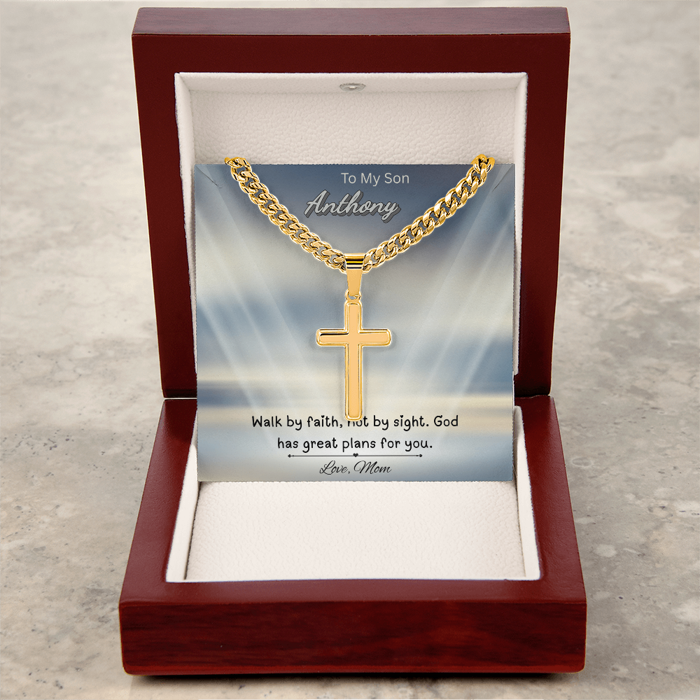 To My Son Cross Necklace